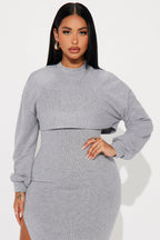 Cloud Nine Midi Dress Set - Black