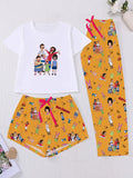 Women's Bob's Burgers Cartoon All-Over Print Pajama Set
