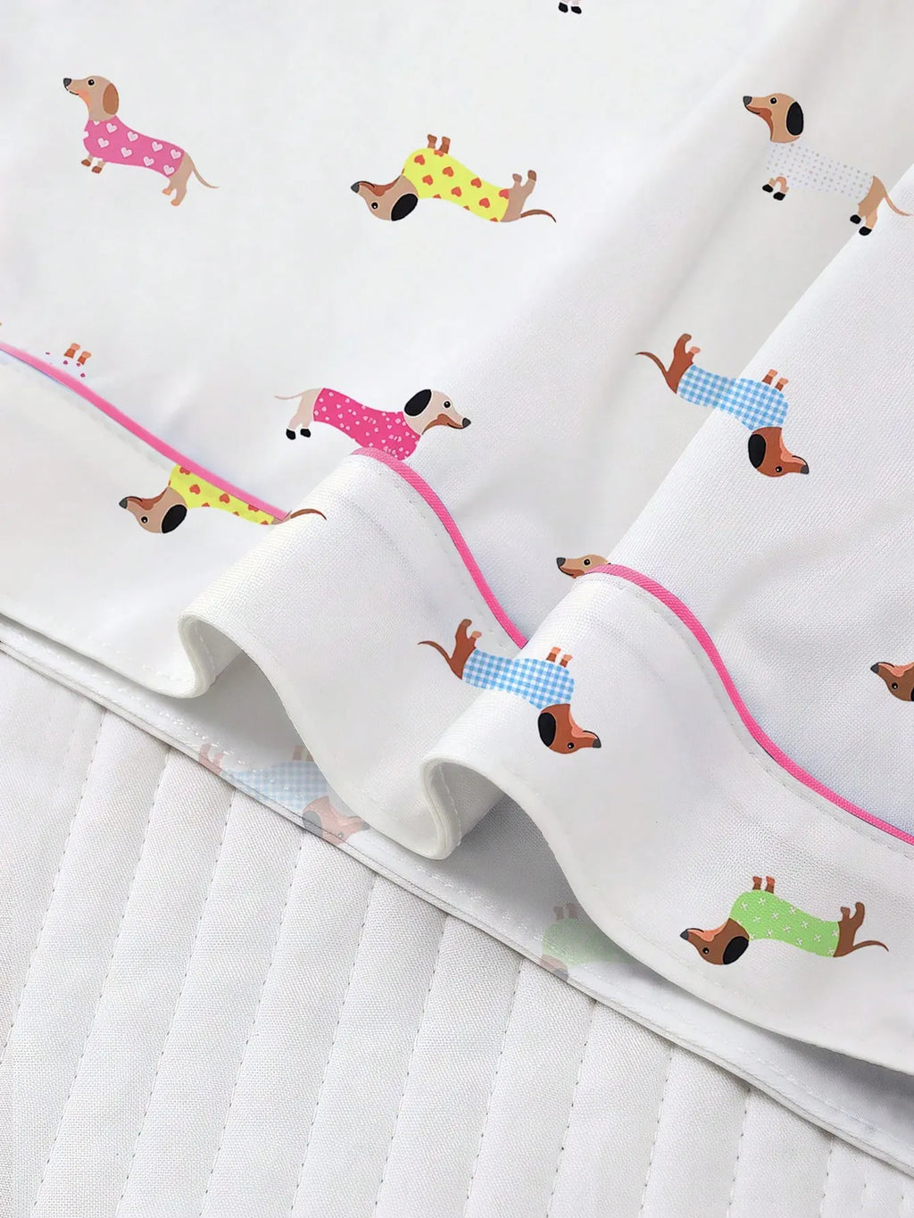 2pcs Women's Pajama Set, Dachshund Puppy Print, Women's Loungewear, Spring/Summer Holiday Outfit, Short Sleeve Lapel Top And Shorts Set Suitable For Outdoor Wear