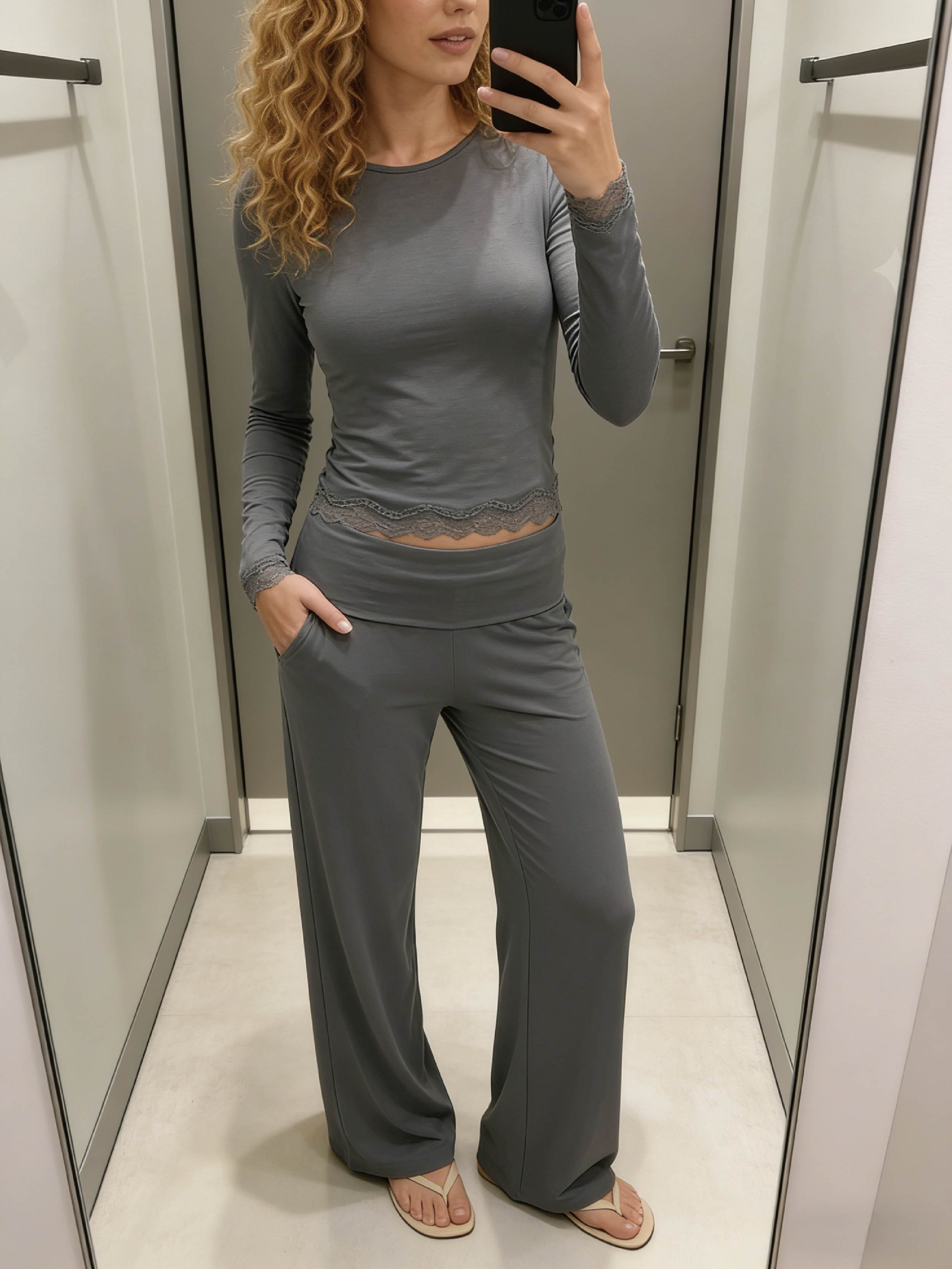 Y coral baggy yoga pants