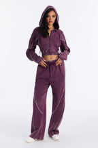 Norah Washed Lounge Pant - Plum