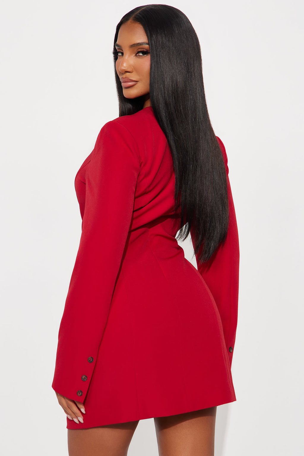 To The Point Tailored Mini Dress - Brown