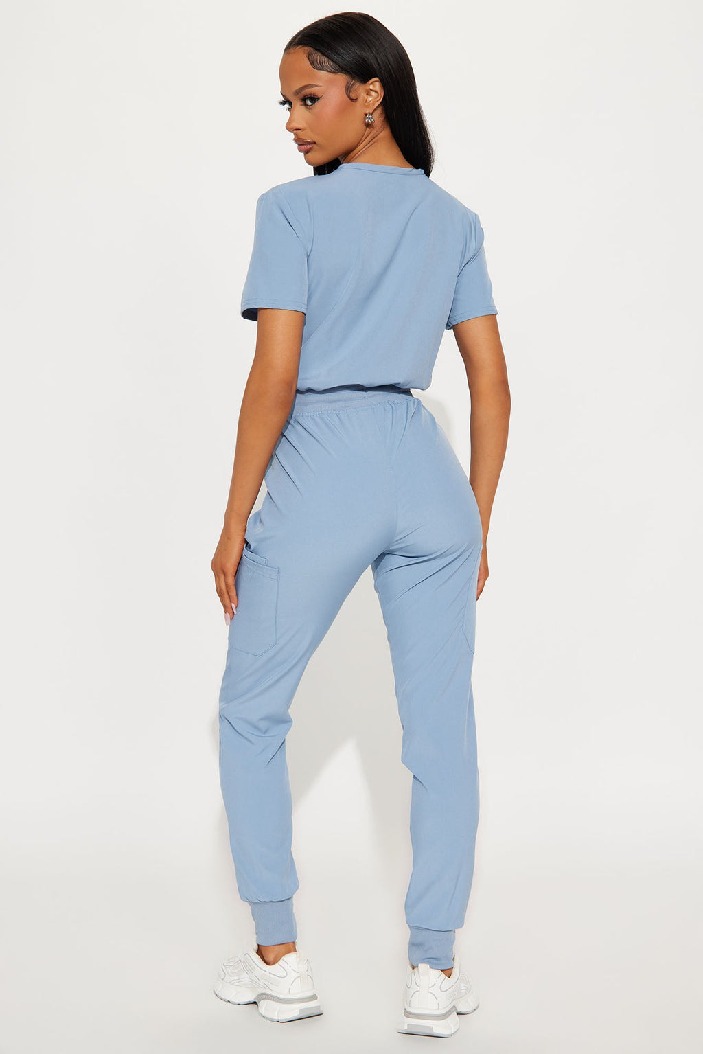 Full Shift Stretch Jogger Scrub Uniform Jumpsuit - Black