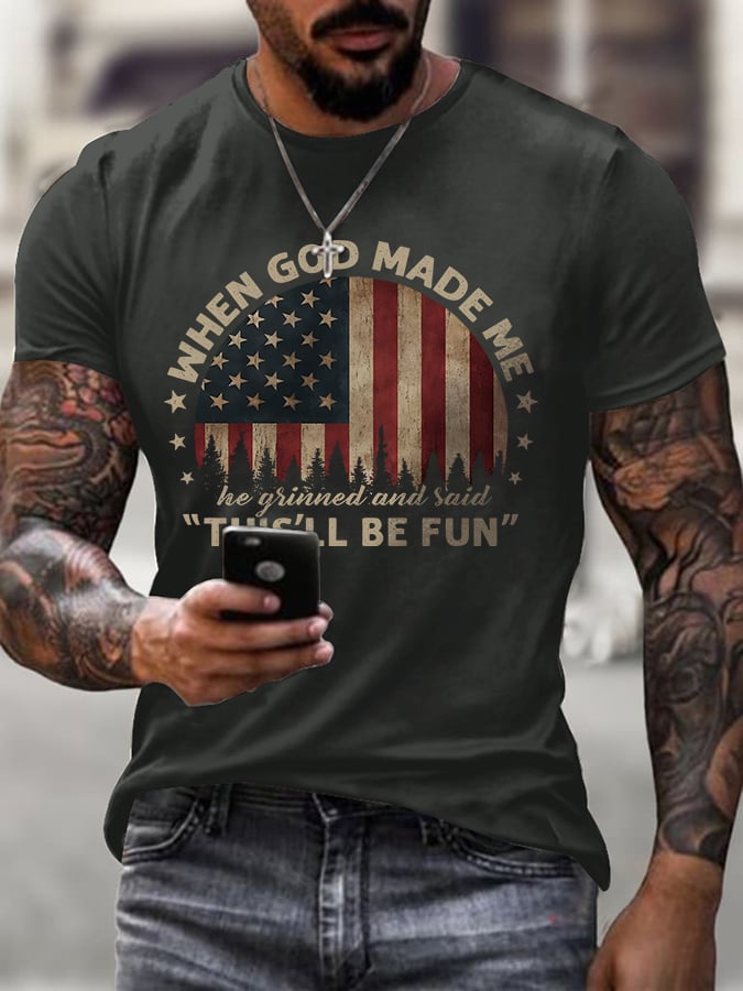 Men'S Casual Faith Short-Sleeved T-Shirt