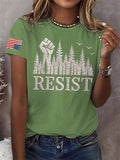 Retro Resist Save The Forest Service Print T-Shirt