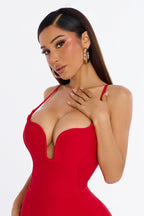 Making Me Blush Bandage Gown - Red