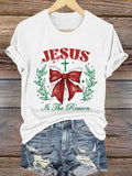 Women'S Casual Faith "Jesus Is The Reason" Short Sleeve T-Shirt