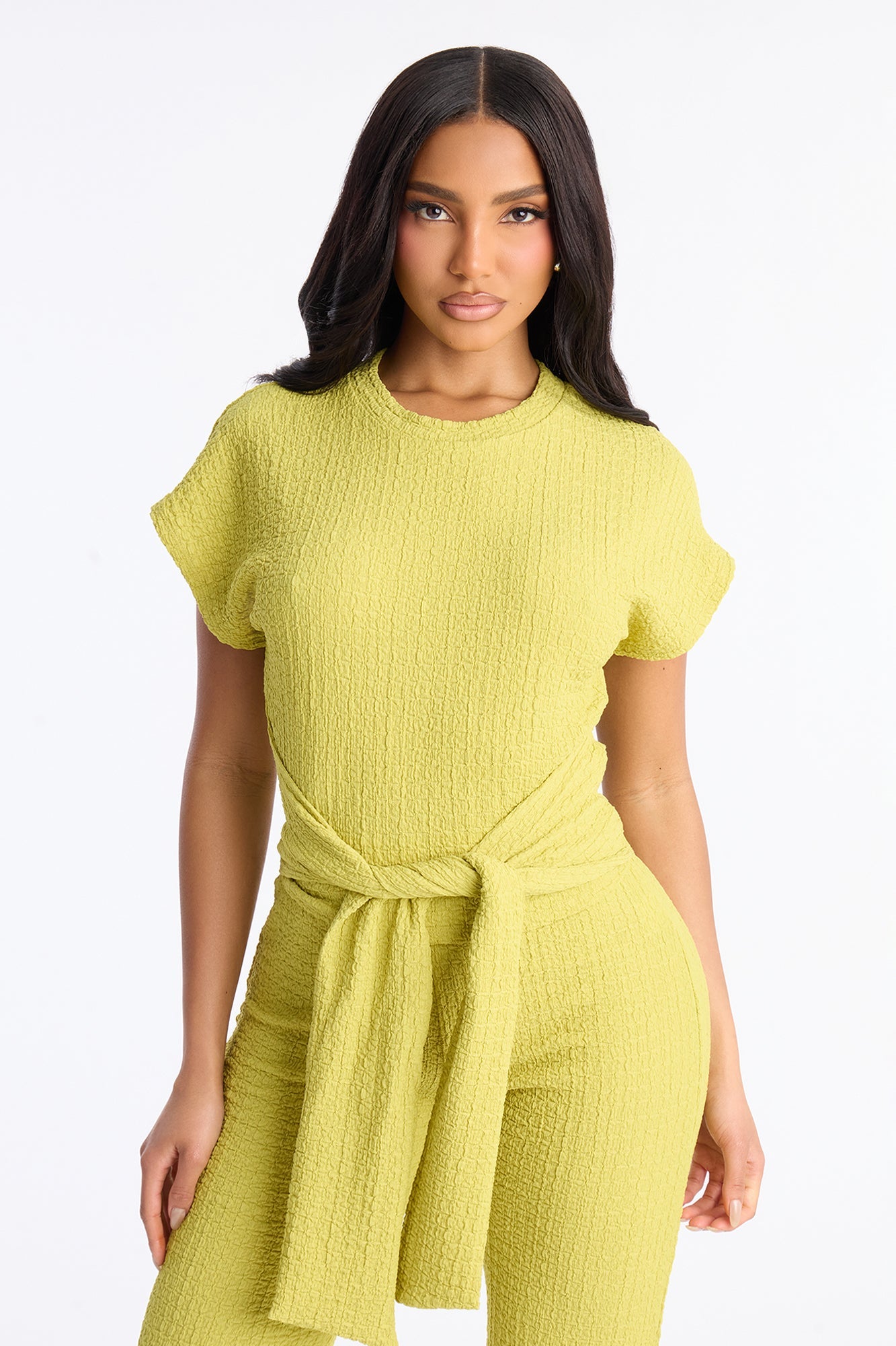 Clementine Textured Pant Set - Black