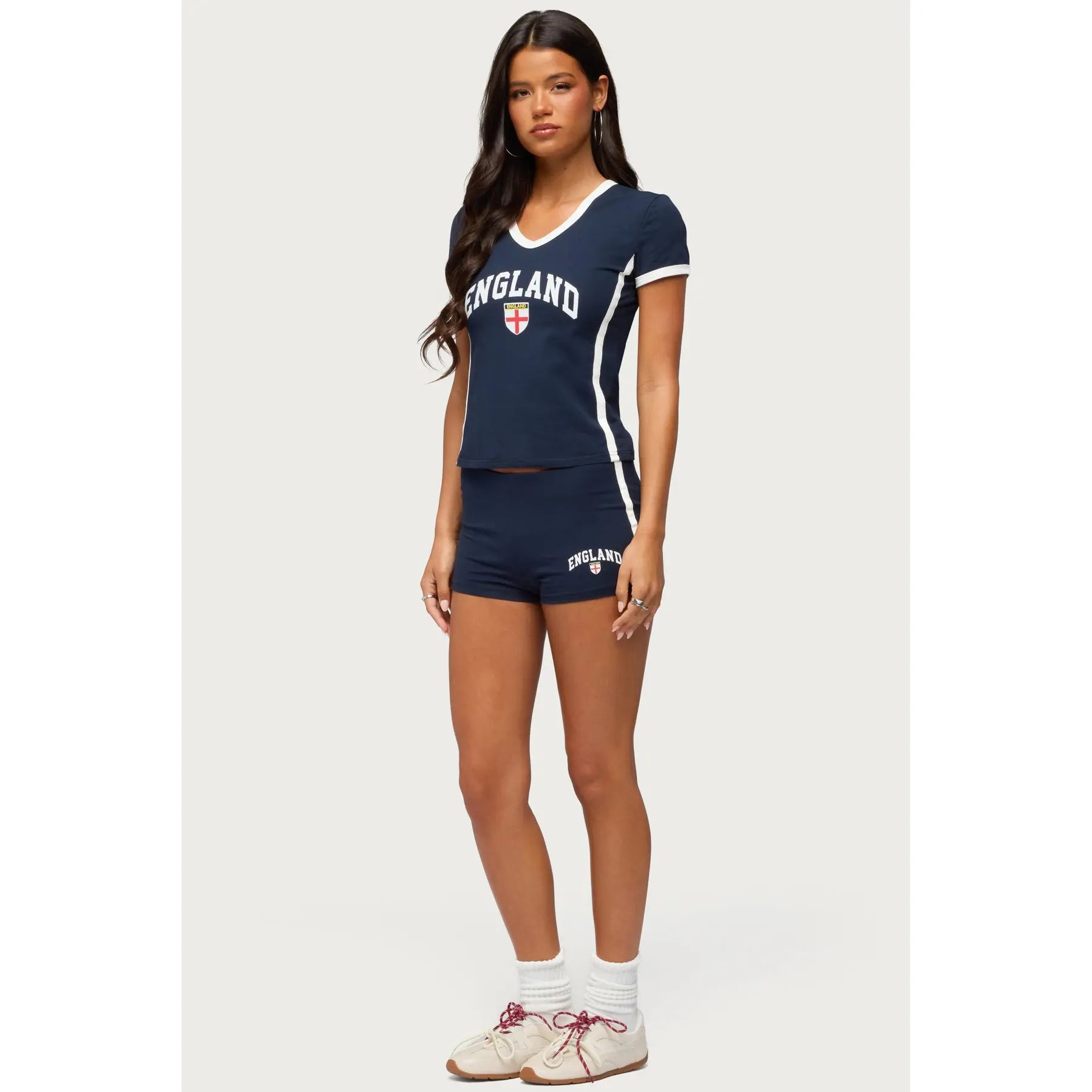 England Girl V Neck T Shirt