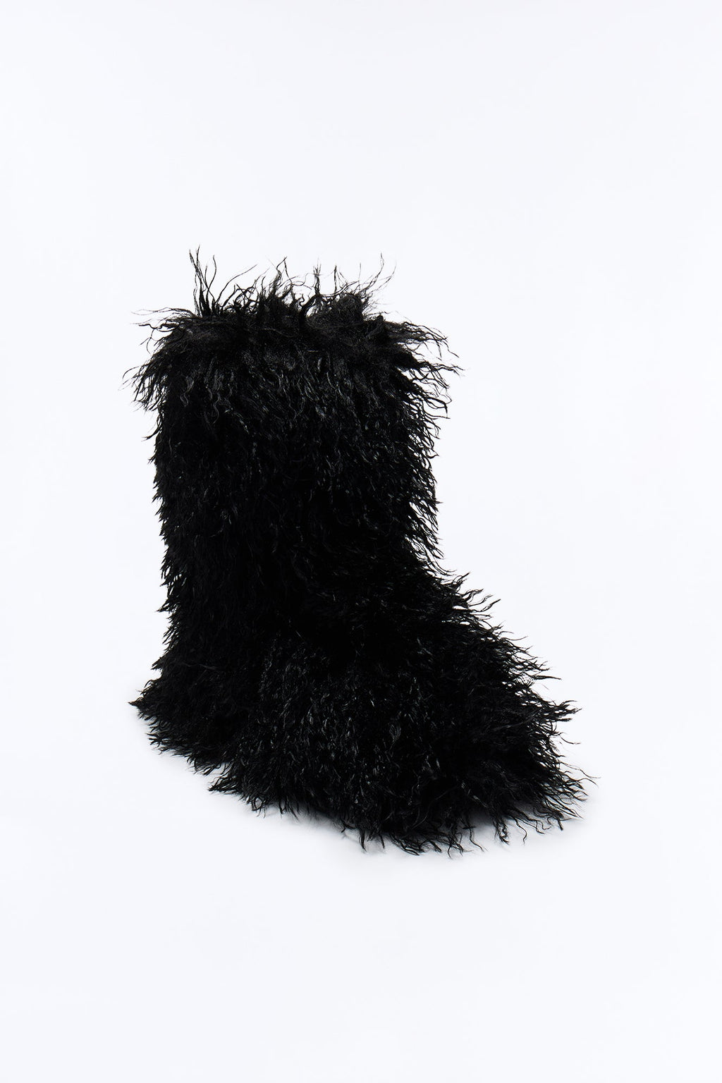 Freeze Faux Fur Booties - Black