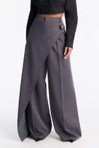 Tailored Touch Wrap Front Trouser 33′′ - Charcoal