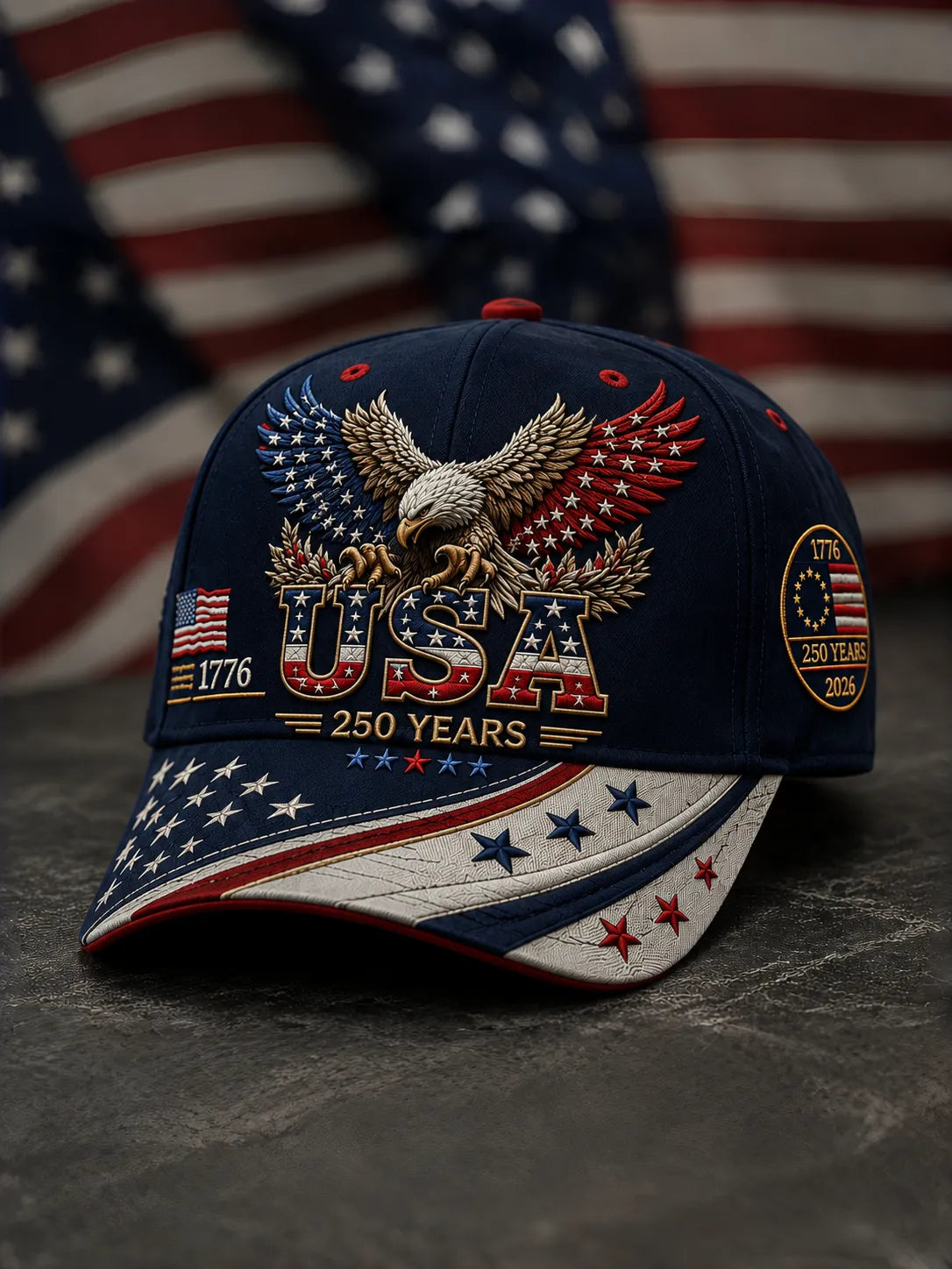 USA 250th Anniversary Printed Hat