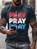 Men'S Casual Prayer Prayer Faith Short-Sleeved T-Shirt