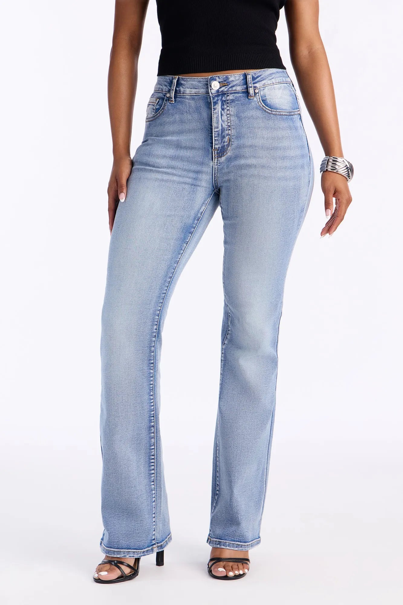 Esme Stretch Bootcut Jeans - Light Wash