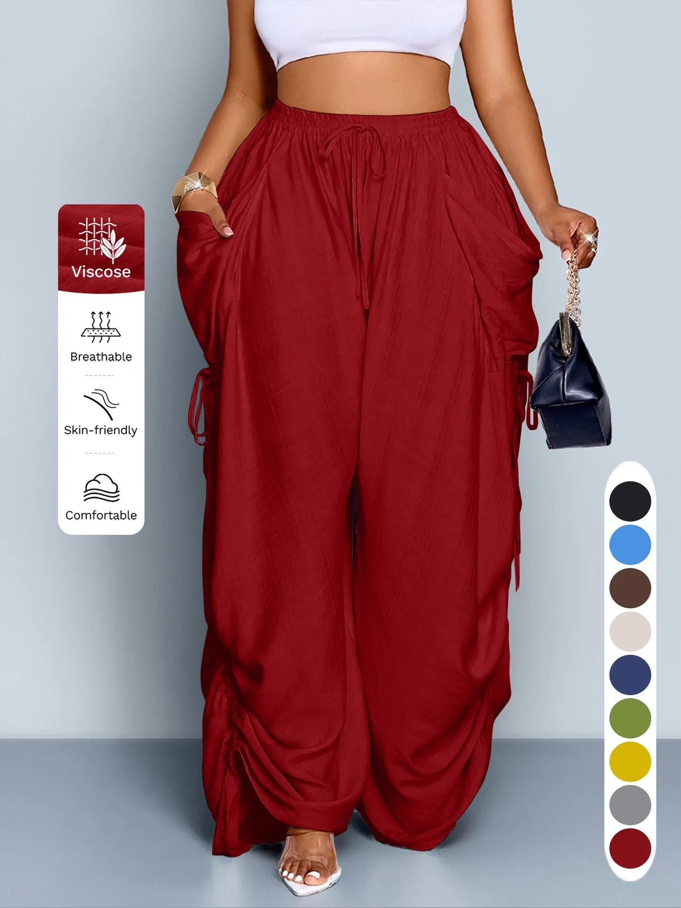 Women's Casual Loose-Fit Wide Leg Pants
