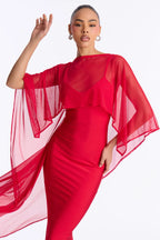 Staying True Satin Maxi Dress - Black
