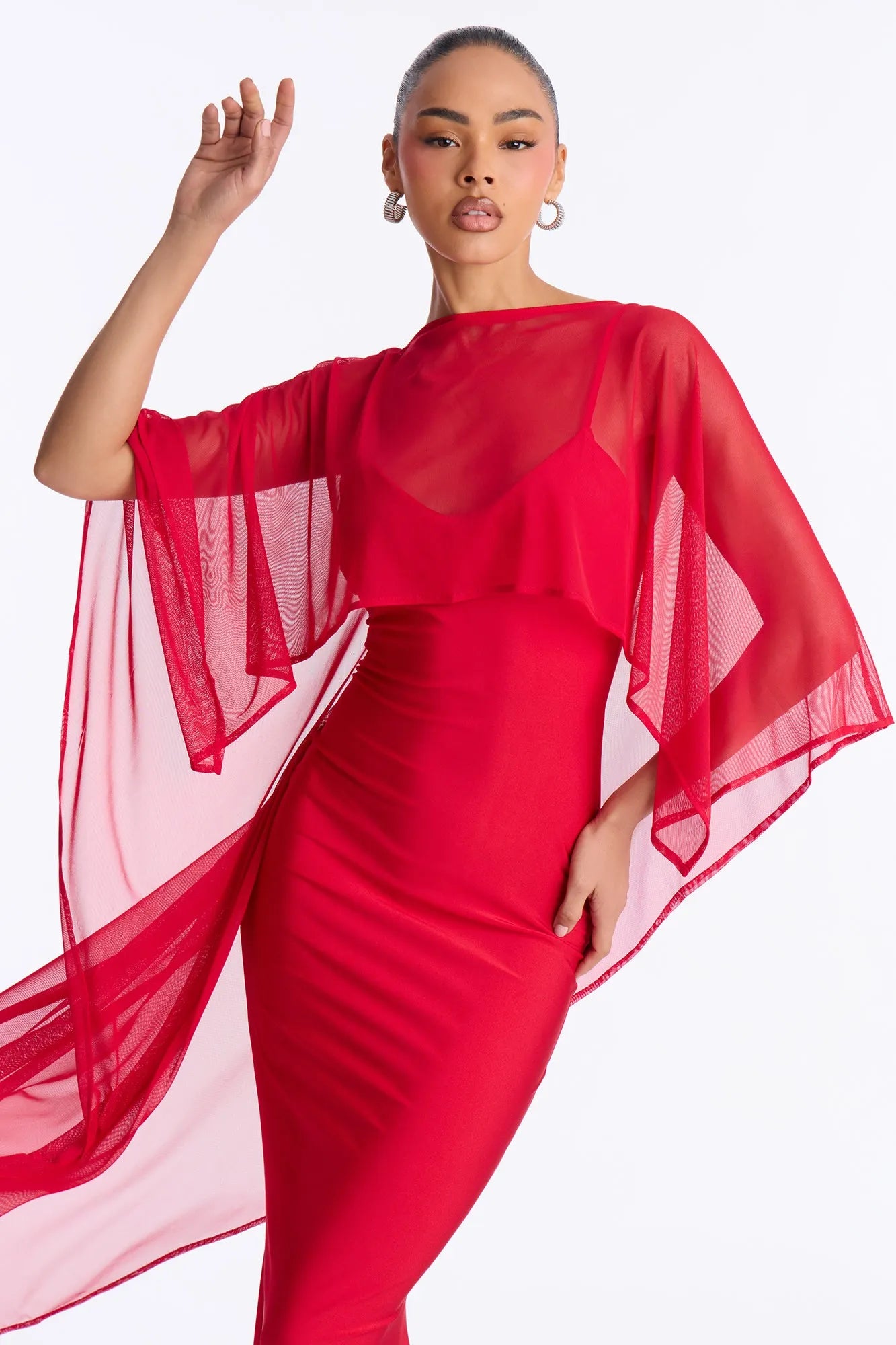 Staying True Satin Maxi Dress - Black