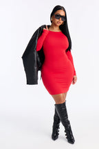 Alicia Backless Mini Dress - Black