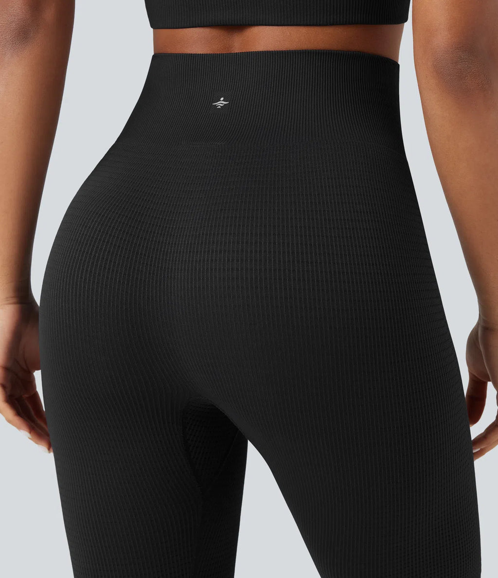 OneForm Seamless Flow Waffle High Waisted 7/8 Yoga Leggings