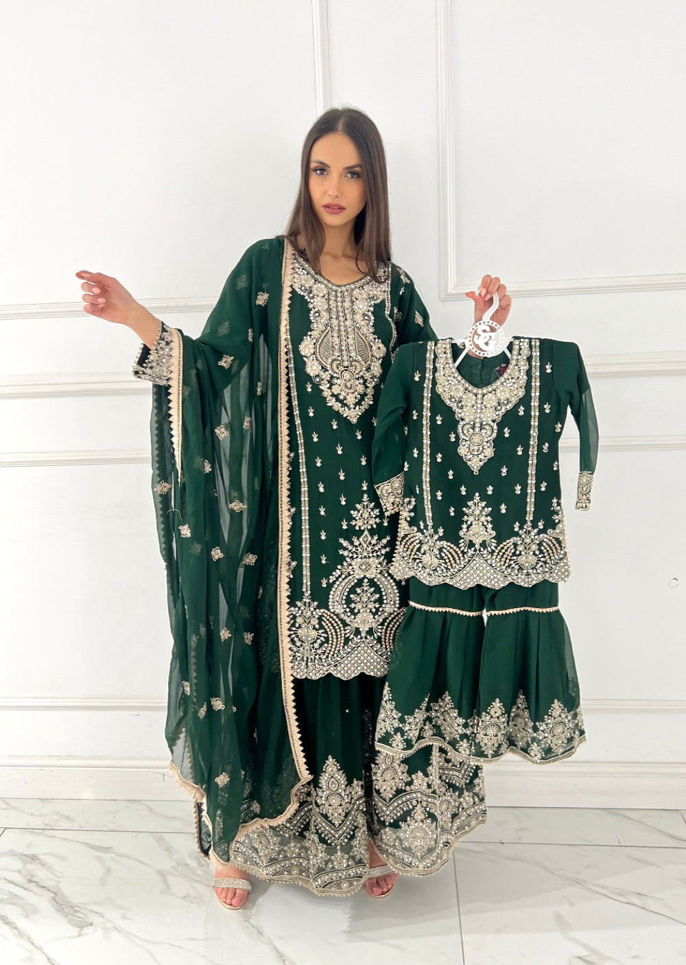 SHAZ1904 - Readymade - Chiffon - Mummy n Me Outfit