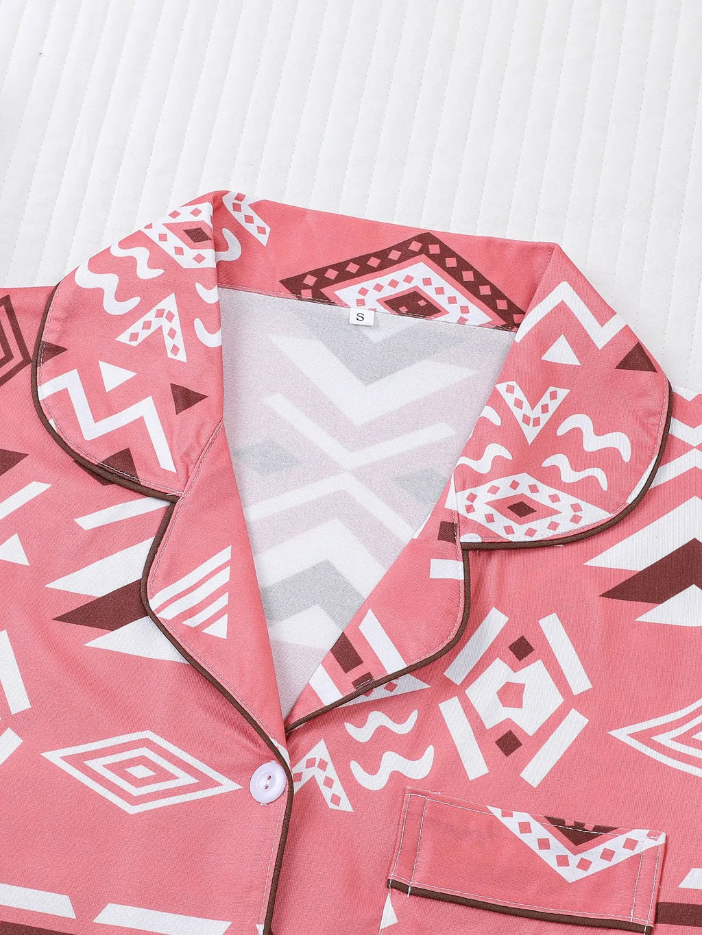 Women's Button Up Shirt & Shorts Pyjama