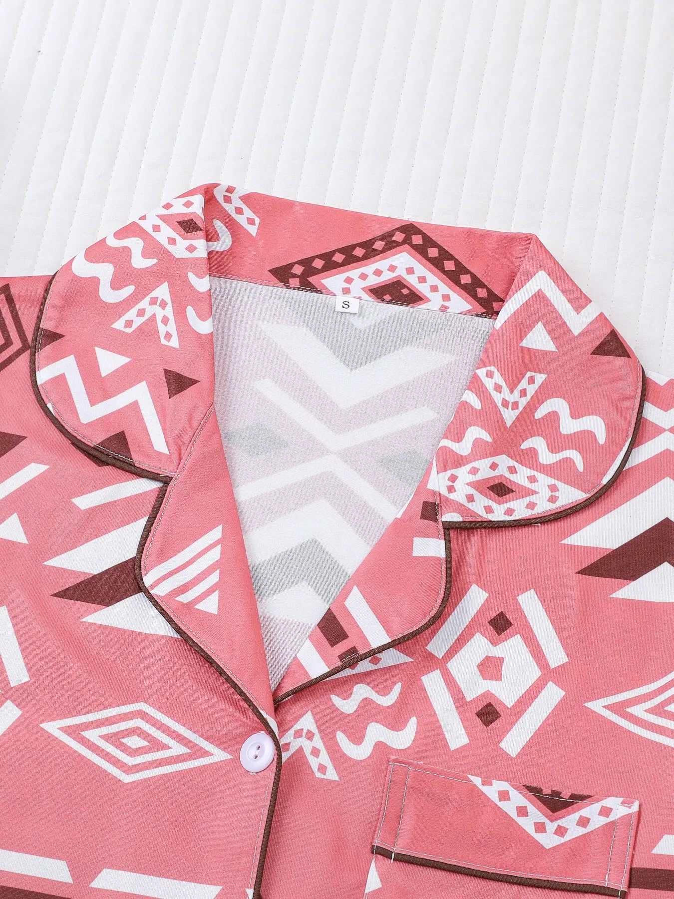Women's Button Up Shirt & Shorts Pyjama