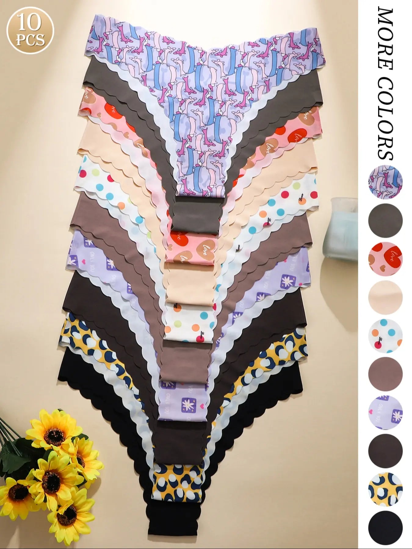 Women's Leopard & Floral Underwear Set - All Season Comfort