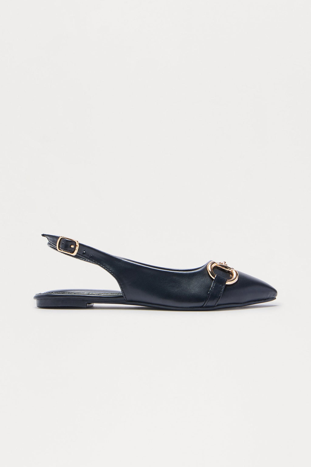 Yale Hardware Slingback Flats - Black