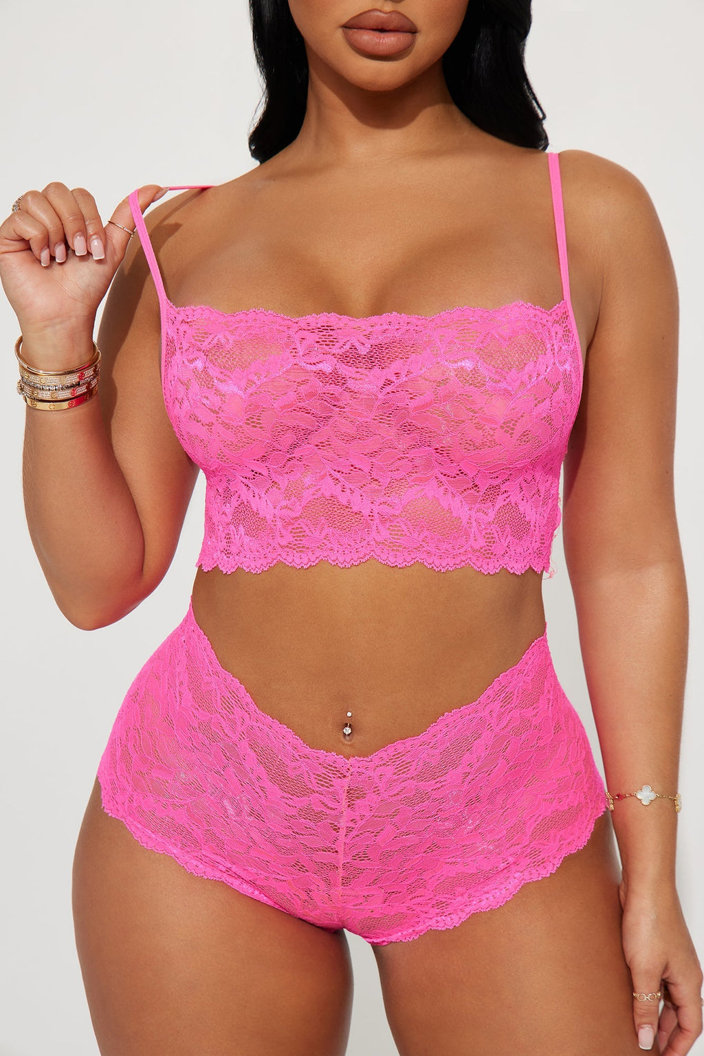 Sultry Moments Lace 2 Piece Set - Black