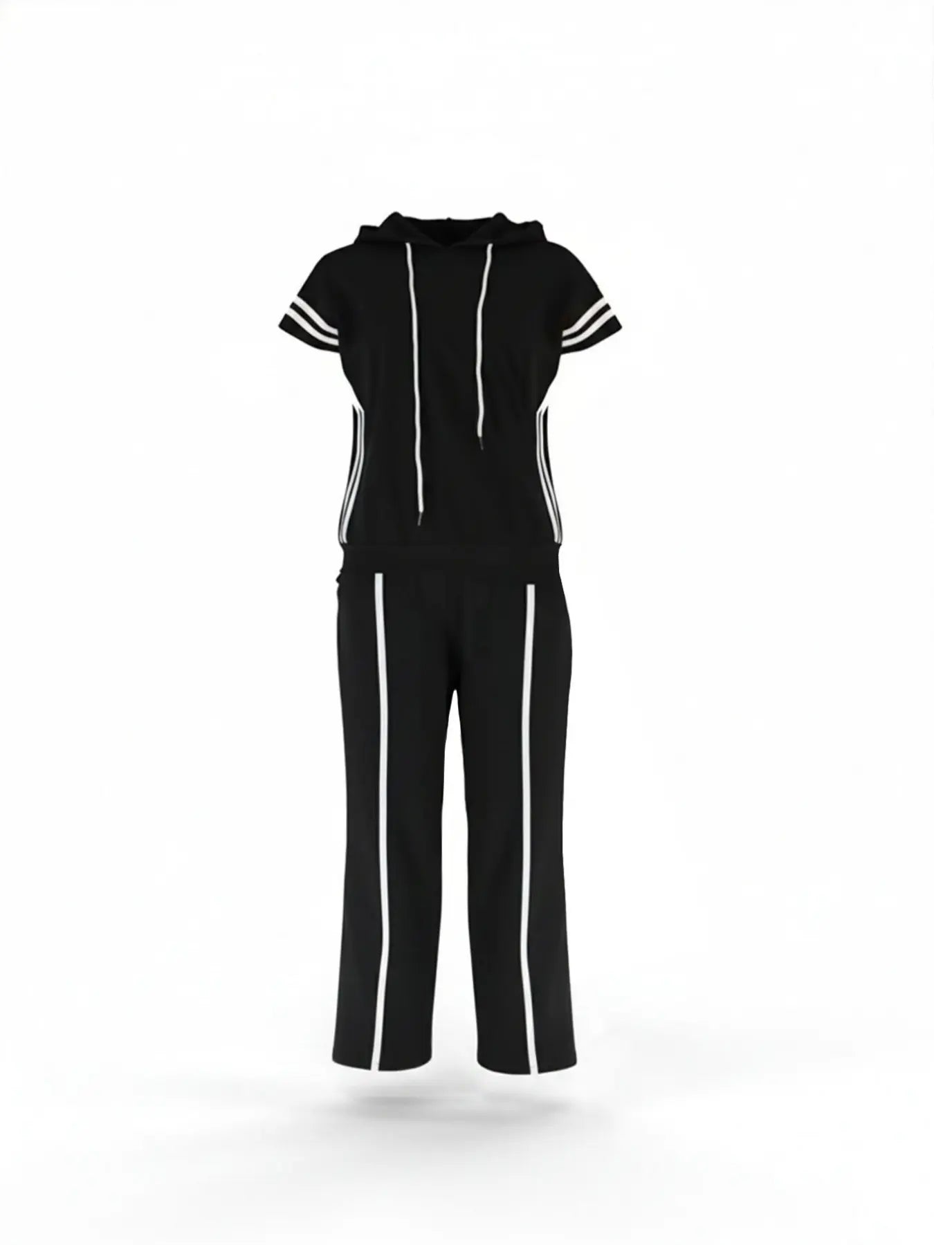 Women's Sporty Two-Piece Set, Comfortable Stylish Striped Hoodie & Loose Pants, Casual Streetwear, Athleisure Wear Set, Perfect for Daily Wear, Tracksuits