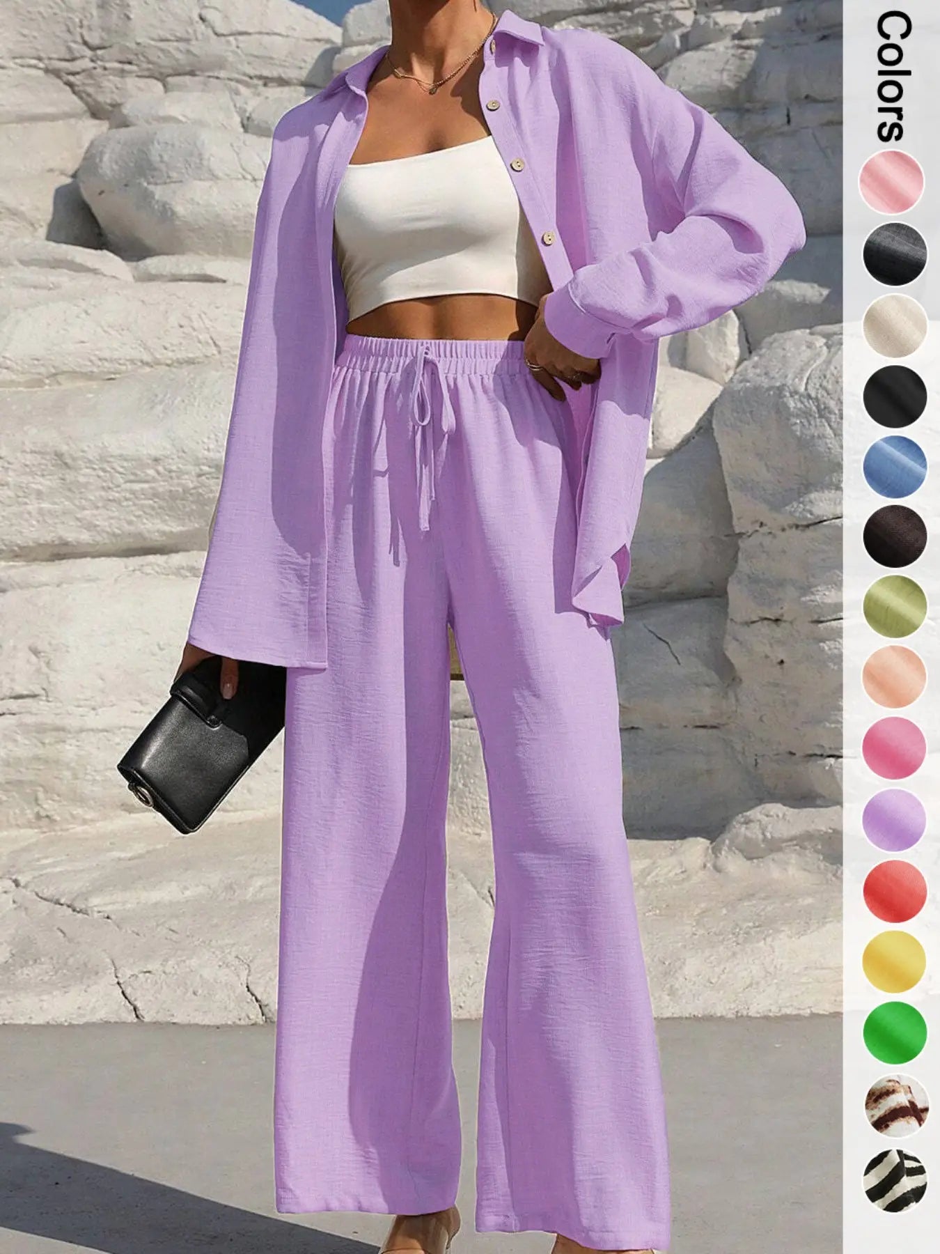 Women's Casual Sporty Shirt and Pants Set, Loose-Fit Zebra Stripe Two-Piece Suits, Ideal for Home Relaxation and Vacation