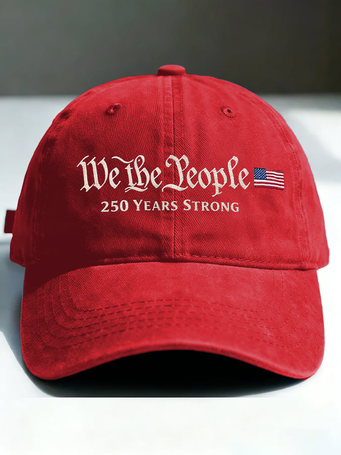 Retro We The People 250 Years Strong Print Baseball Cap