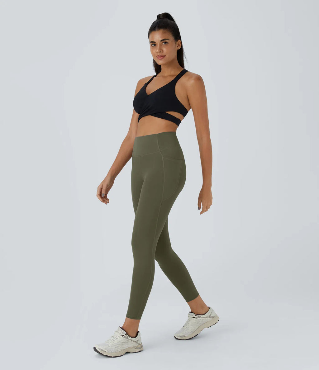 UltraSculptTM High Waisted Tummy Control Pocket Training Leggings