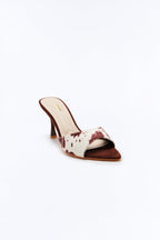 Lassi Cow Print Mules - Brown/combo