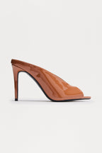 Kingsley Faux Patent Stiletto Heels - Black