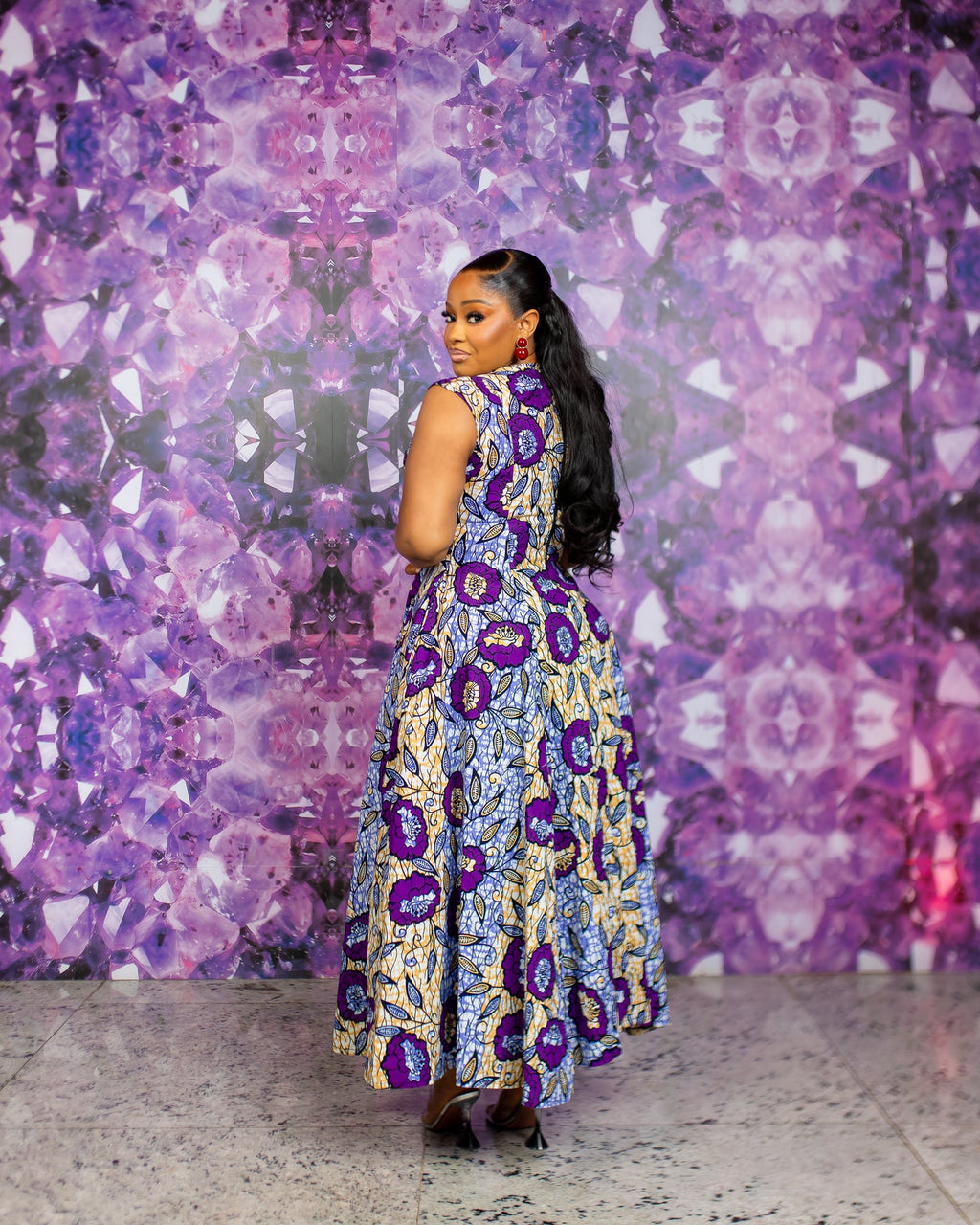 Anire Hand Beaded Ankara Dress