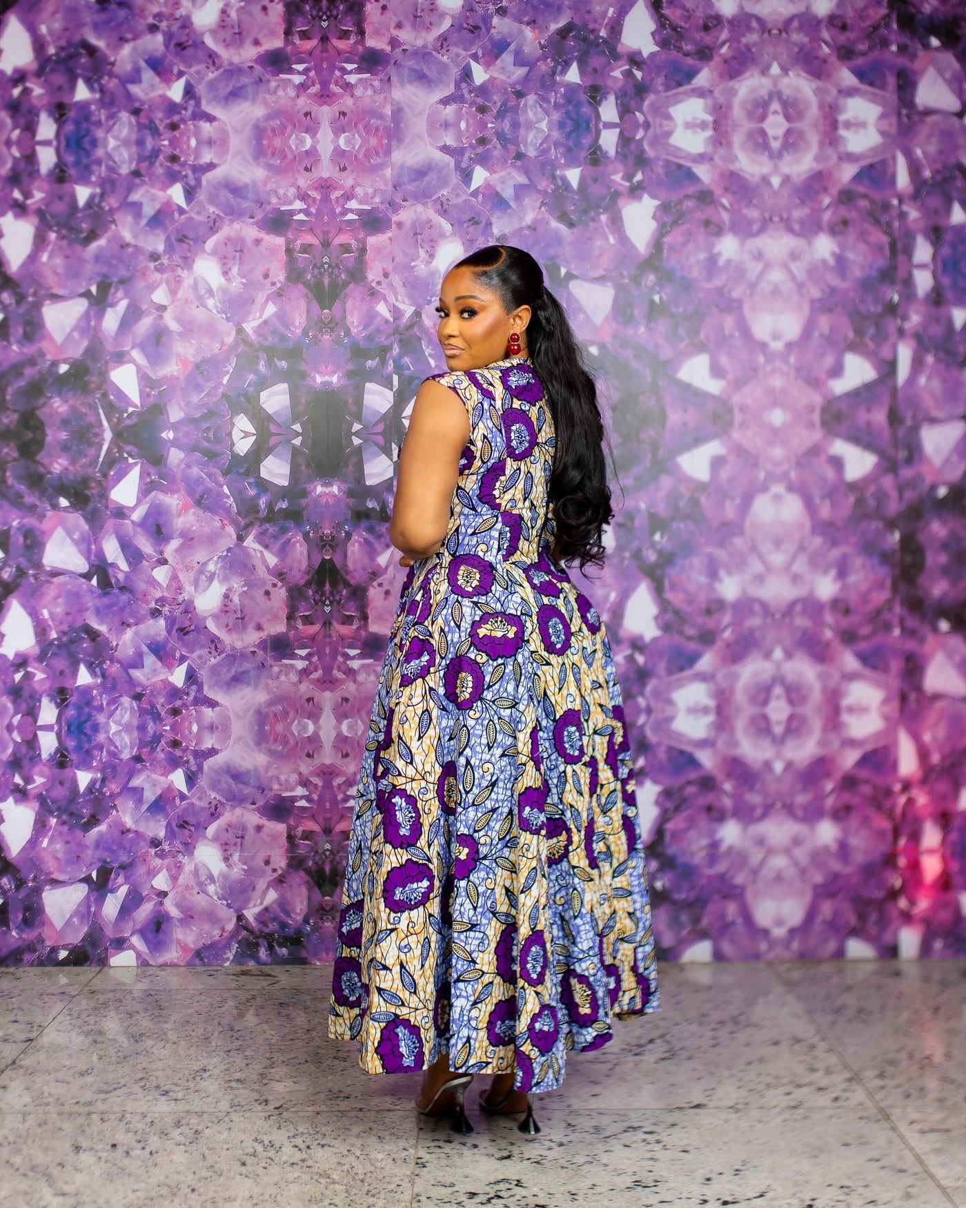Anire Hand Beaded Ankara Dress
